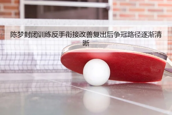 陈梦封闭训练反手衔接改善复出后争冠路径逐渐清晰
